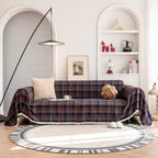Plaid Design Microfiber Blend Sofa Cover for Stylish Home Decor