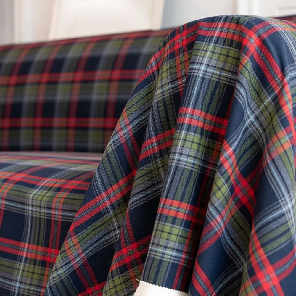 Plaid Design Microfiber Blend Sofa Cover for Stylish Home Decor