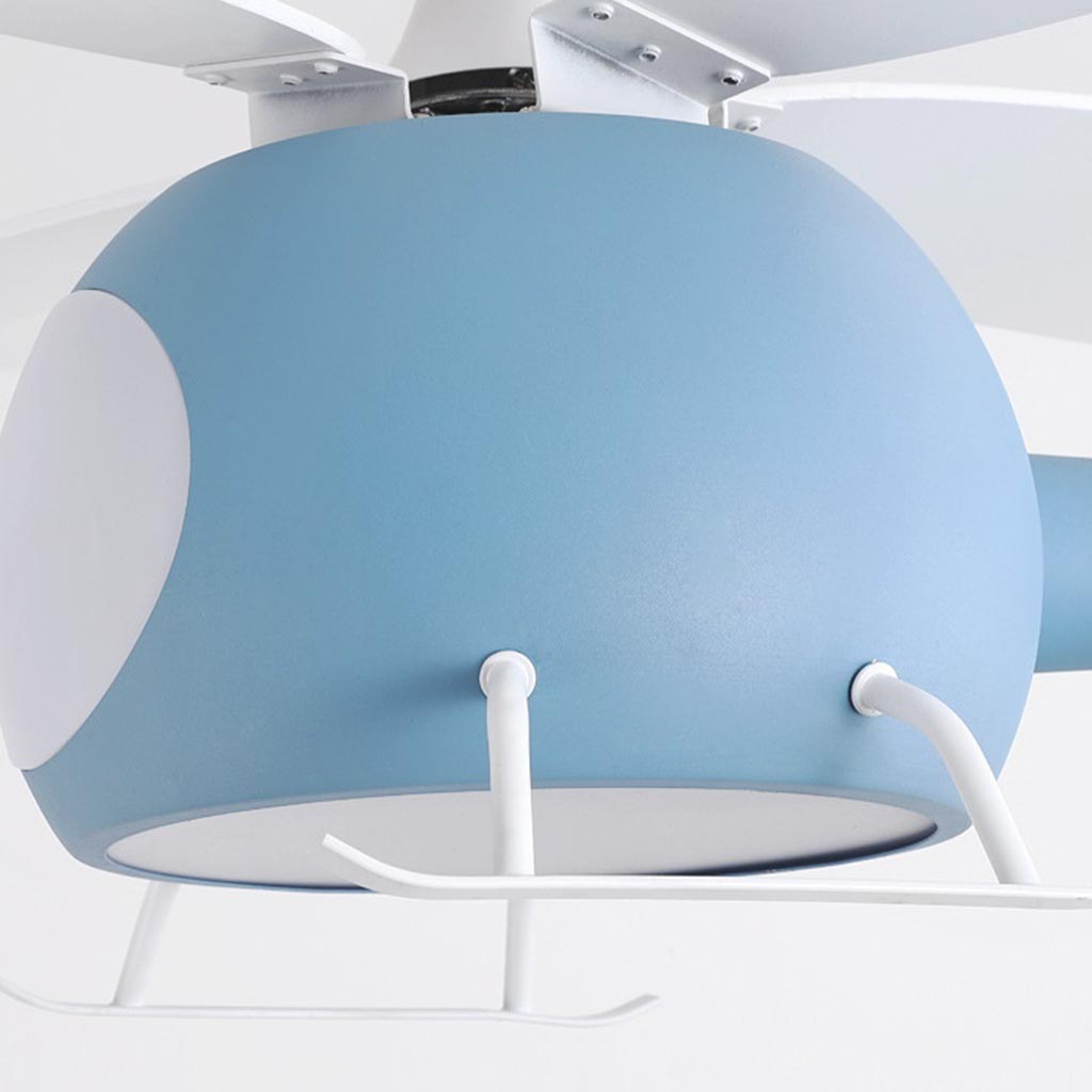 Helicopter Style Ceiling Light Fixture with Four Blades
