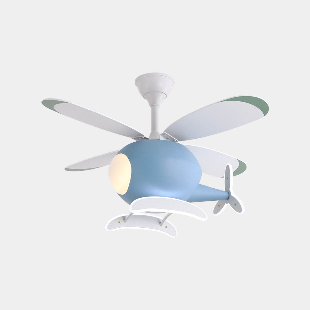 Helicopter Style Ceiling Light Fixture with Four Blades