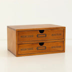 Rustic Charm Wooden Organizer with Versatile Drawers