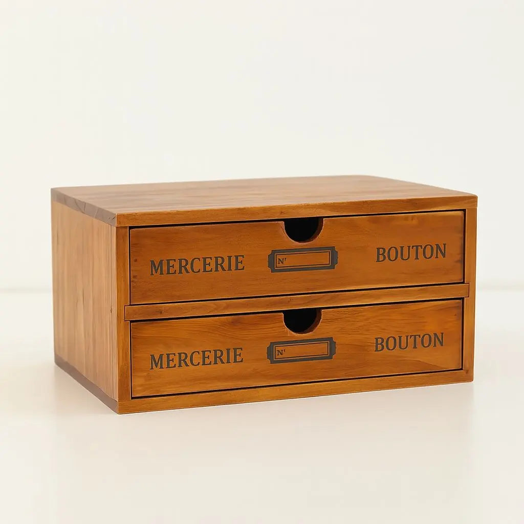 Rustic Charm Wooden Organizer with Versatile Drawers