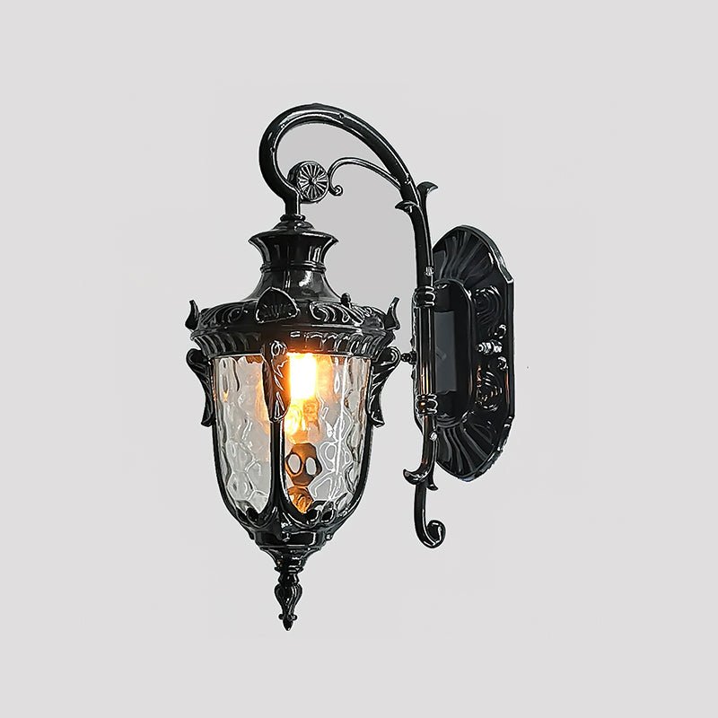 Vintage Outdoor Wall Lantern in Brass for Garden and Patio Decor