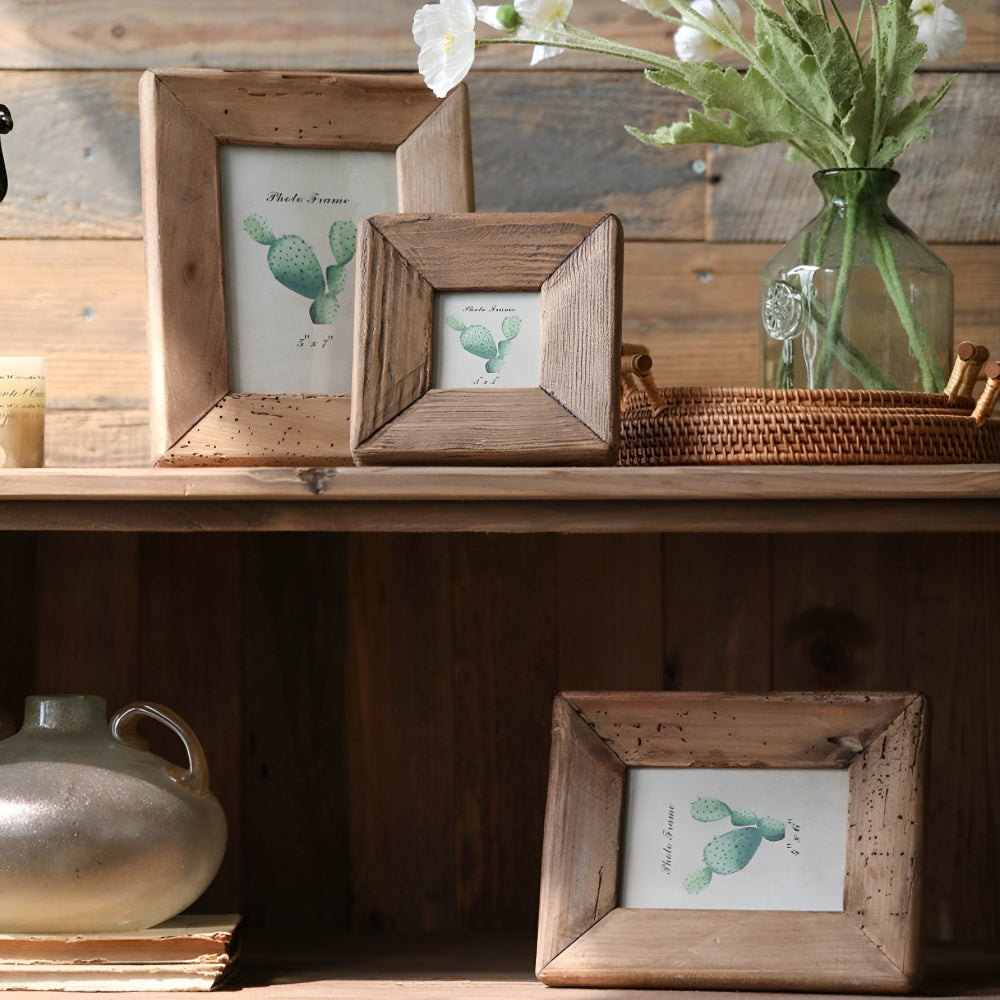 Rustic Solid Wood Picture Frames - Heritage Style Decor
