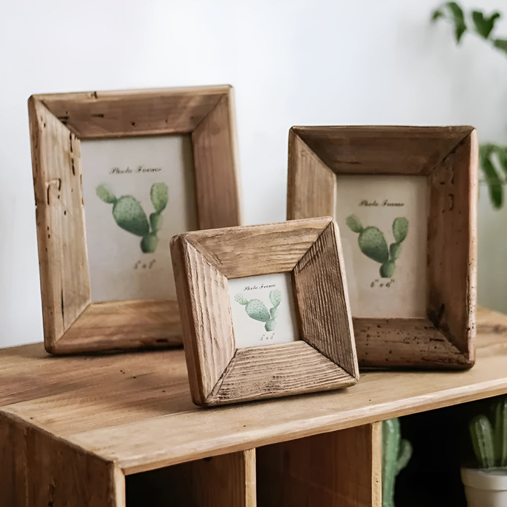 Rustic Solid Wood Picture Frames - Heritage Style Decor