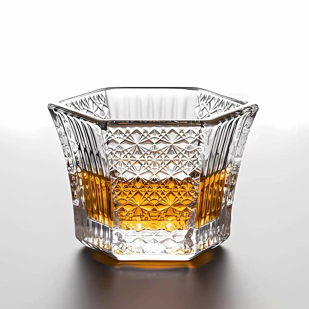 Luxe Prism Hex Glassware for Elevated Drinking