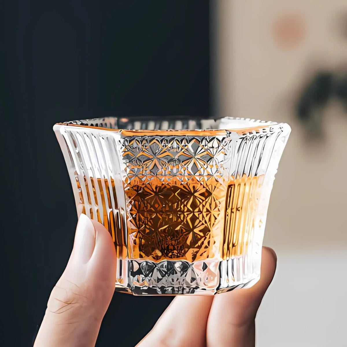 Luxe Prism Hex Glassware for Elevated Drinking