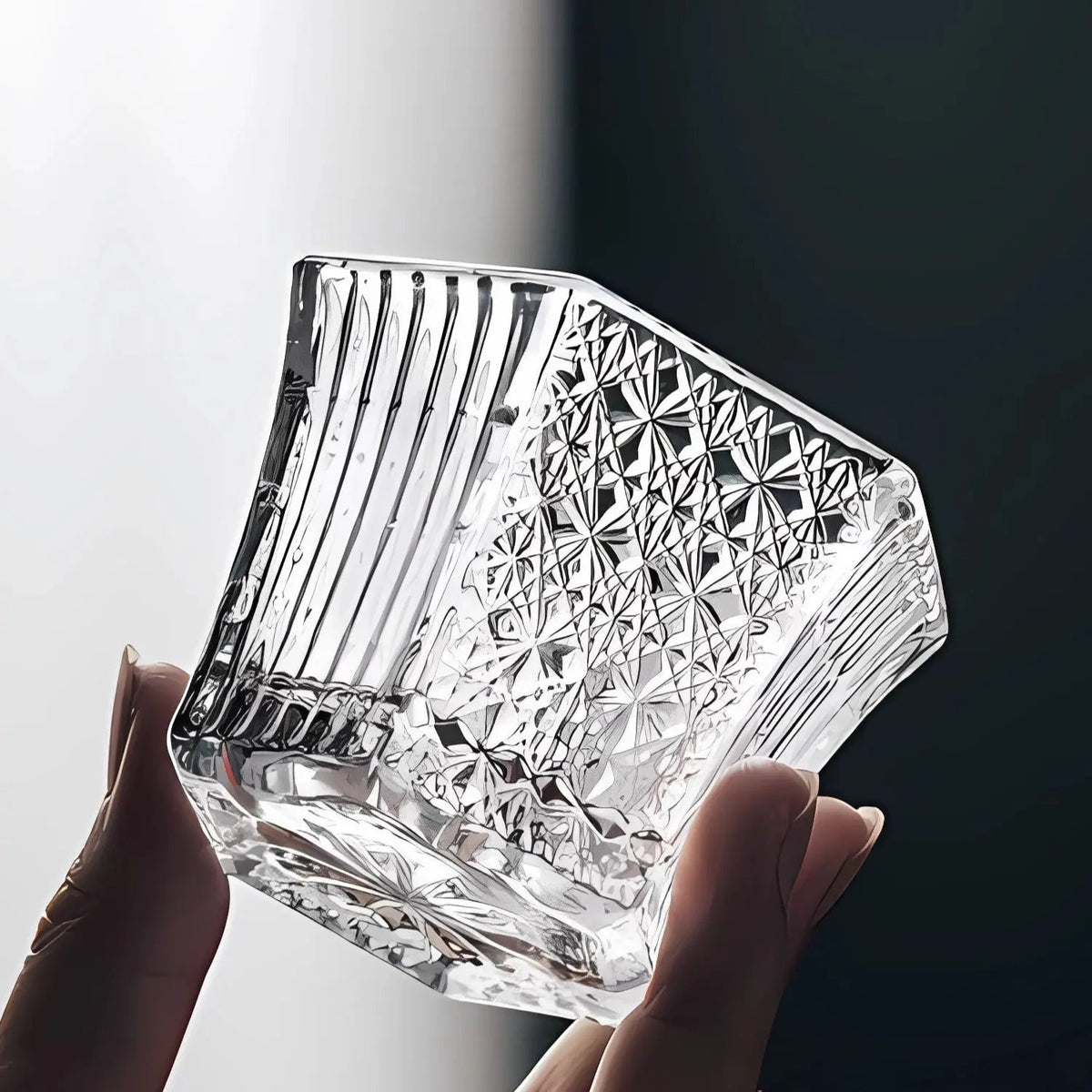 Luxe Prism Hex Glassware for Elevated Drinking