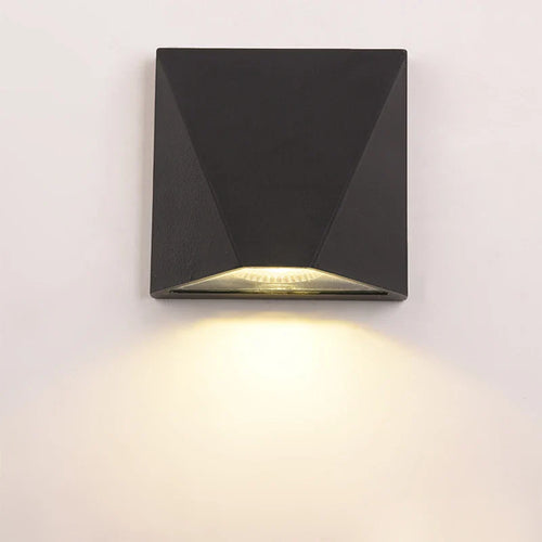 5W Waterproof Outdoor Lamp - Modern Black LED Wall Fixture