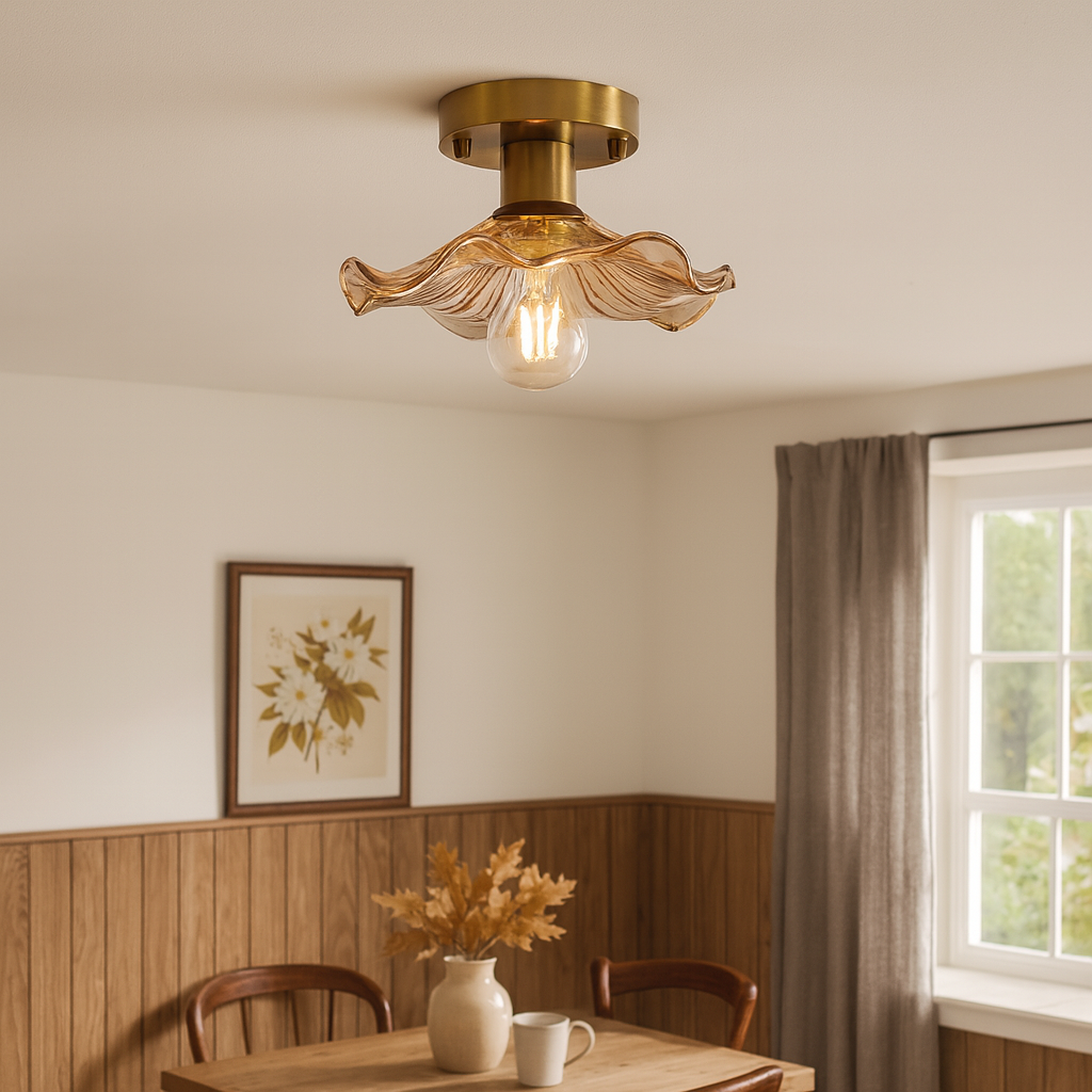 Floral Design Vintage Ceiling Lamp