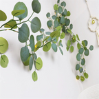 LED Eucalyptus Garland for Home Decor - Rattan Mantel Accent