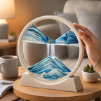 Tabletop Sculpture with Moving Sand Art for Home Decoration