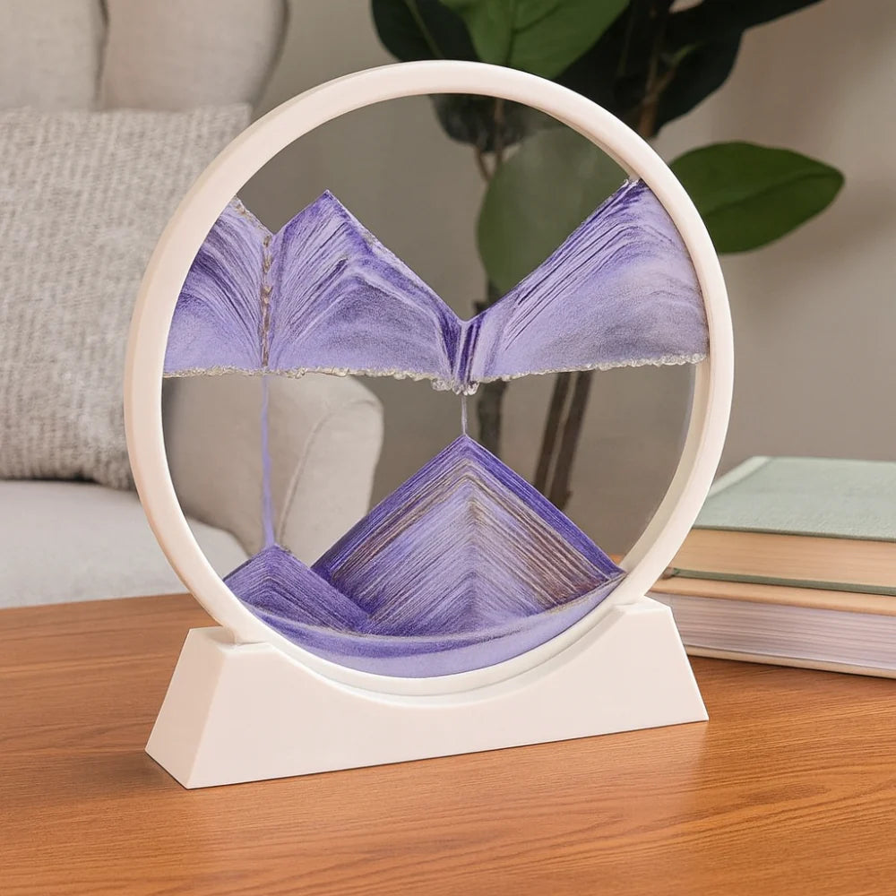 Tabletop Sculpture with Moving Sand Art for Home Decoration