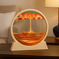 Tabletop Sculpture with Moving Sand Art for Home Decoration