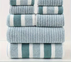 Set of 8 Quick-Dry Bath Towels in Soft Coral Fleece