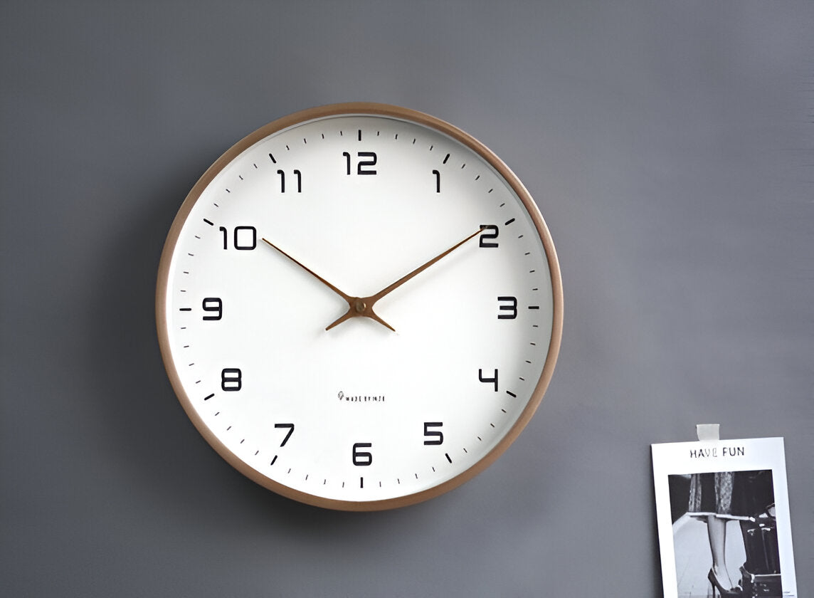 Minimalist Wooden Frame Wall Clock – Nordic Style Design