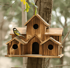Multi-Nesting Design Wooden Birdhouse for Hanging Outdoors