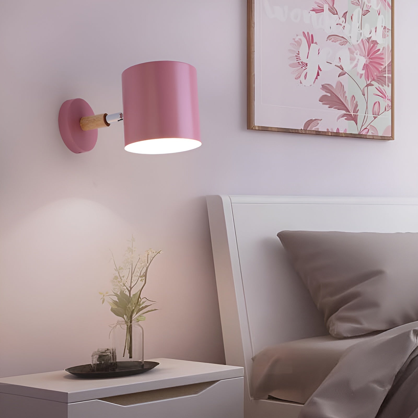 Scandinavian Style Adjustable Wall Light – Pastel Color Design