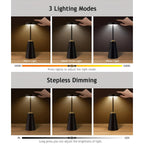 Rechargeable Wireless Table Lamp with Sleek Design