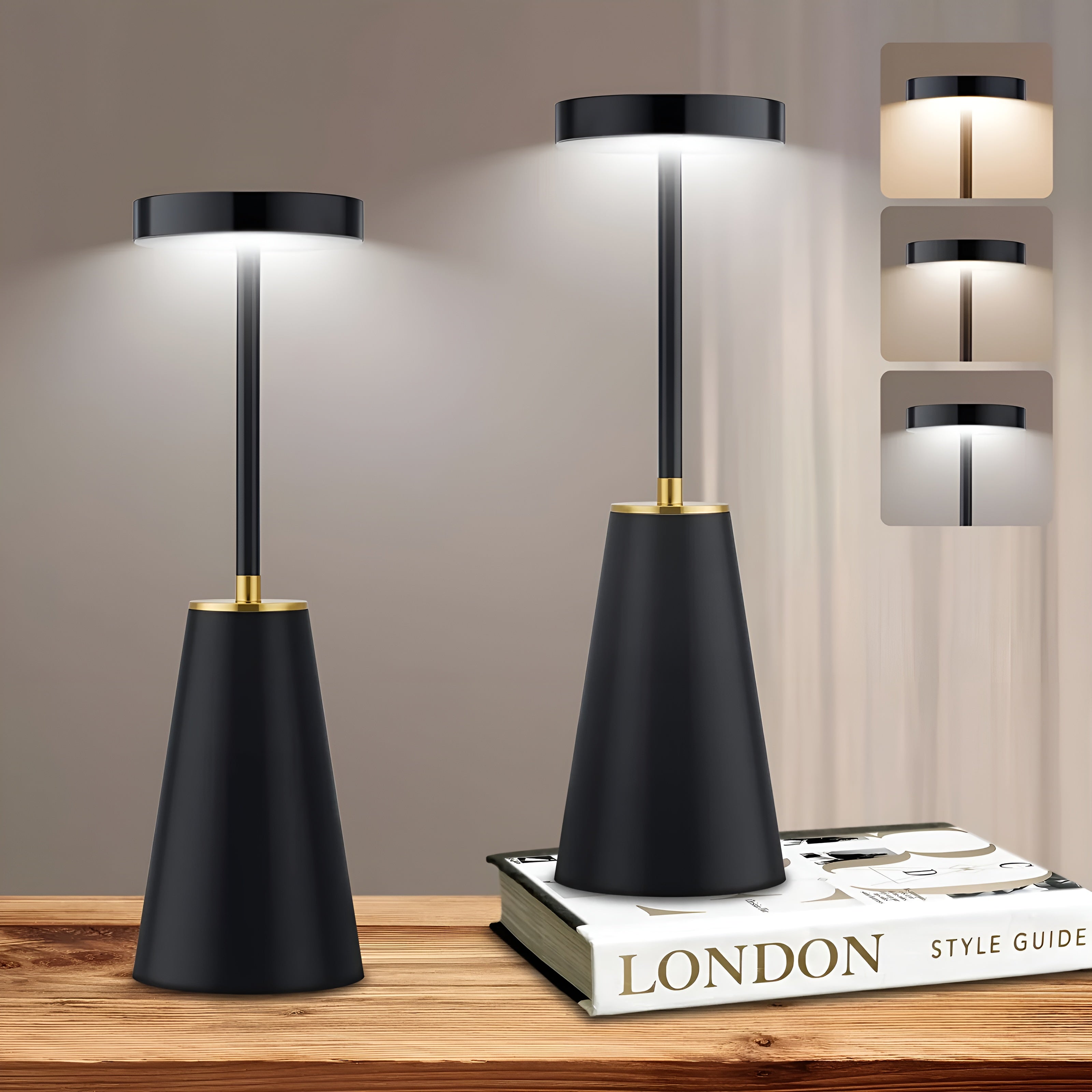 Rechargeable Wireless Table Lamp with Sleek Design