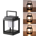 Square Frame Black Outdoor Lantern Light with Handle