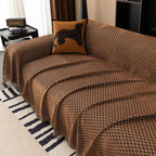 Chenille Sofa Cover with Zigzag Pattern