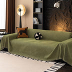 Chenille Sofa Cover with Zigzag Pattern