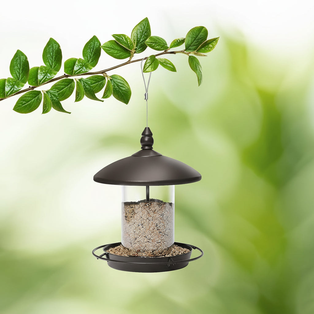 360-Degree Perch Metal Bird Feeder for Simple Refilling and Cleaning