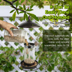 360-Degree Perch Metal Bird Feeder for Simple Refilling and Cleaning