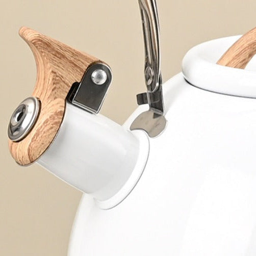 Elegant Stainless Steel Tea Kettle with Whistle