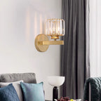 Contemporary Iron and Glass Wall Sconce Light Fixture