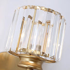 Contemporary Iron and Glass Wall Sconce Light Fixture