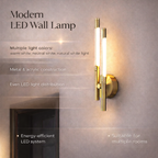 Indoor LED Sconce Light - Modern Metal and Acrylic Wall Fixture
