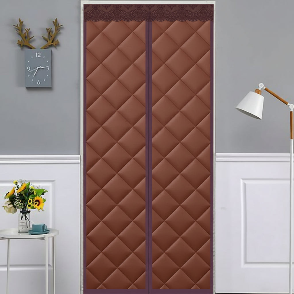 Insulated Magnetic Door Curtain – Thermal Draft Blocker Cover
