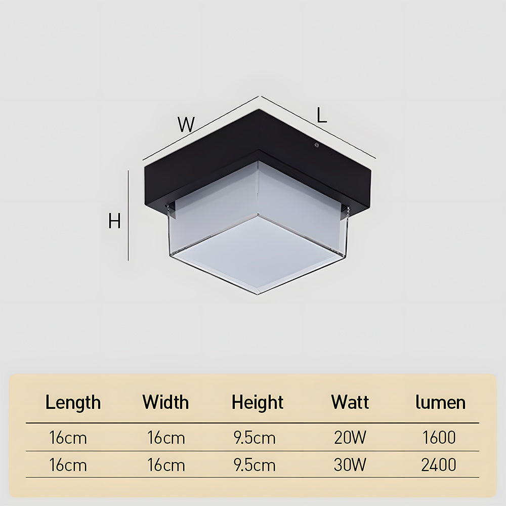 Flush Mount Outdoor Ceiling Light – Waterproof IP68 LED Fixture