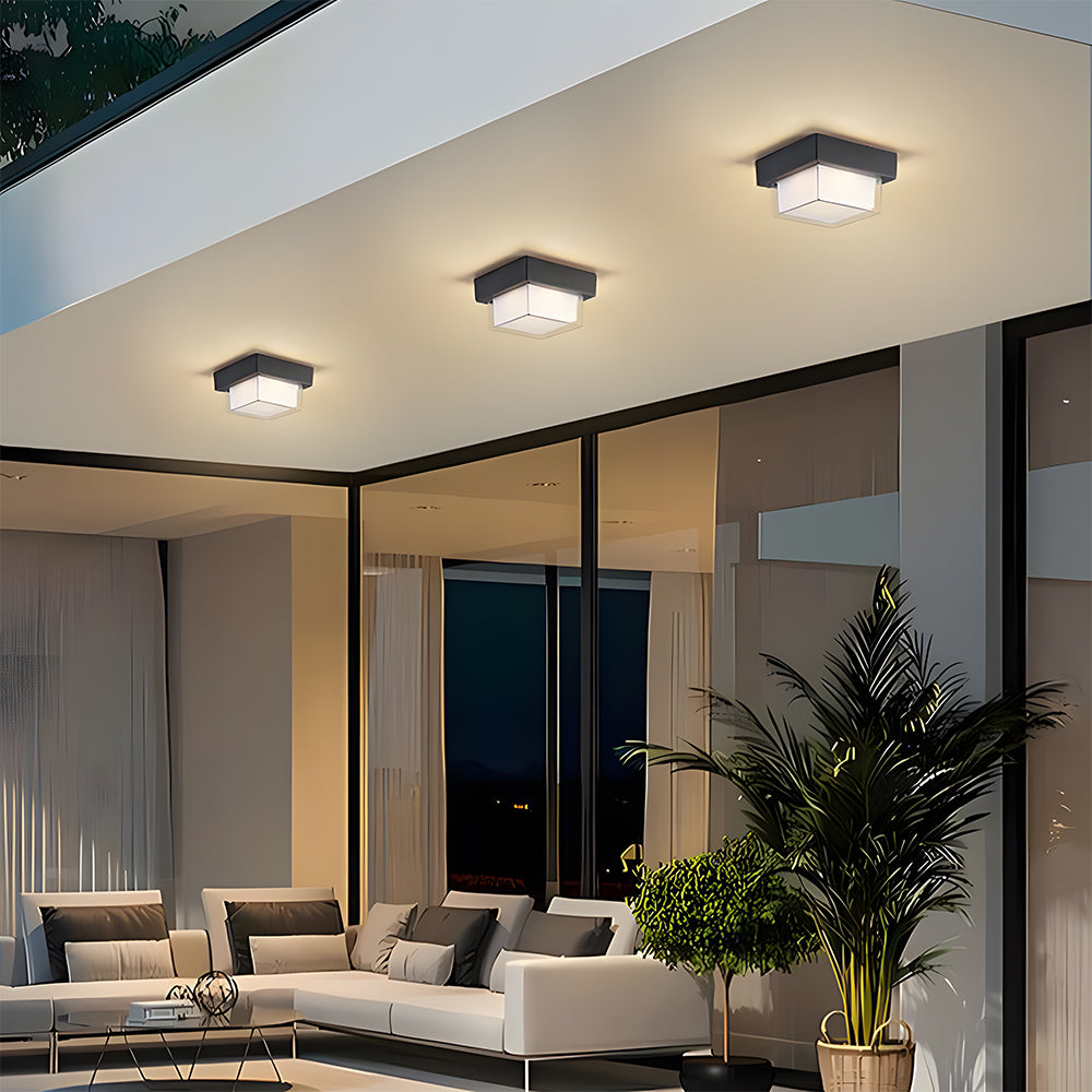 Flush Mount Outdoor Ceiling Light – Waterproof IP68 LED Fixture
