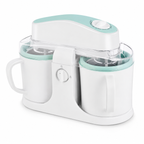 Countertop Frozen Dessert Machine with Dual Bowls for Ice Cream