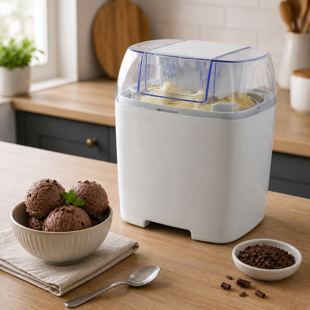Homemade Ice Cream Maker – Frozen Dessert Bowl Machine