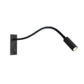 Metal Wall Light with Adjustable Gooseneck and Cylindrical Shade