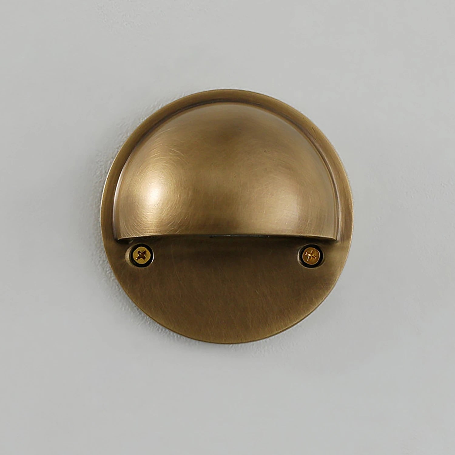 Modern LED Wall Light - Industrial Arc Sconce with Brushed Brass Finish