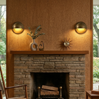 Modern LED Wall Light - Industrial Arc Sconce with Brushed Brass Finish