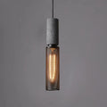 Adjustable Height Pendant Light – Concrete and Metal Design for Kitchen and Dining Areas