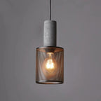 Adjustable Height Pendant Light – Concrete and Metal Design for Kitchen and Dining Areas