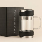 Aurelia Glass Tea Infuser – Elegant Insulated Brewing Mug