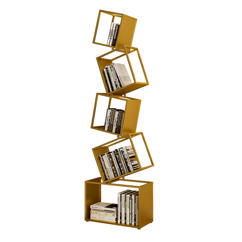 5-Shelf Iron Bookcase | Contemporary Design for Home Office Organization