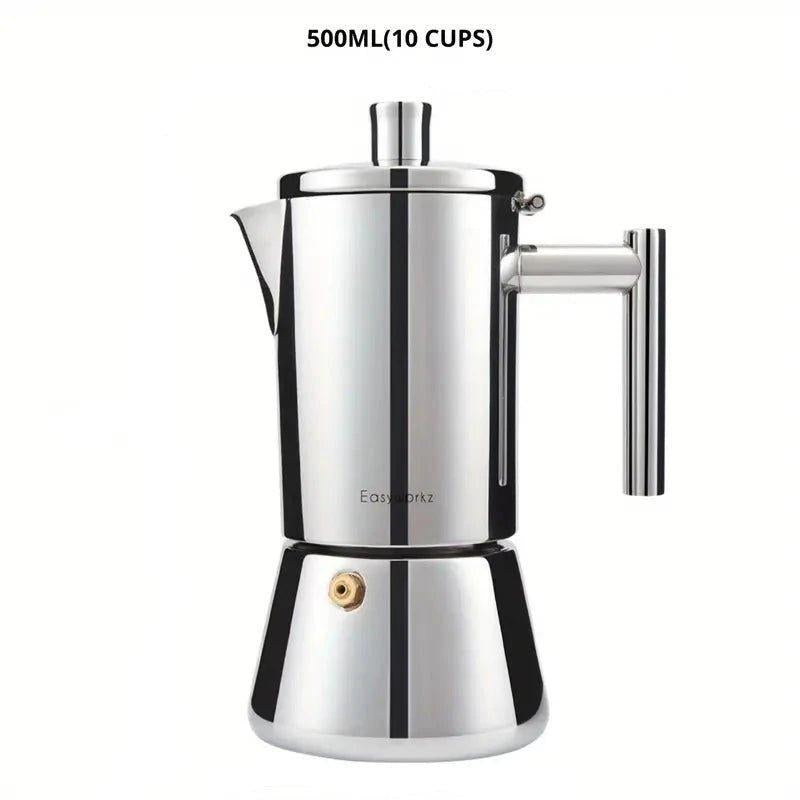 Stainless Steel Espresso Maker - Classic Brew Experience