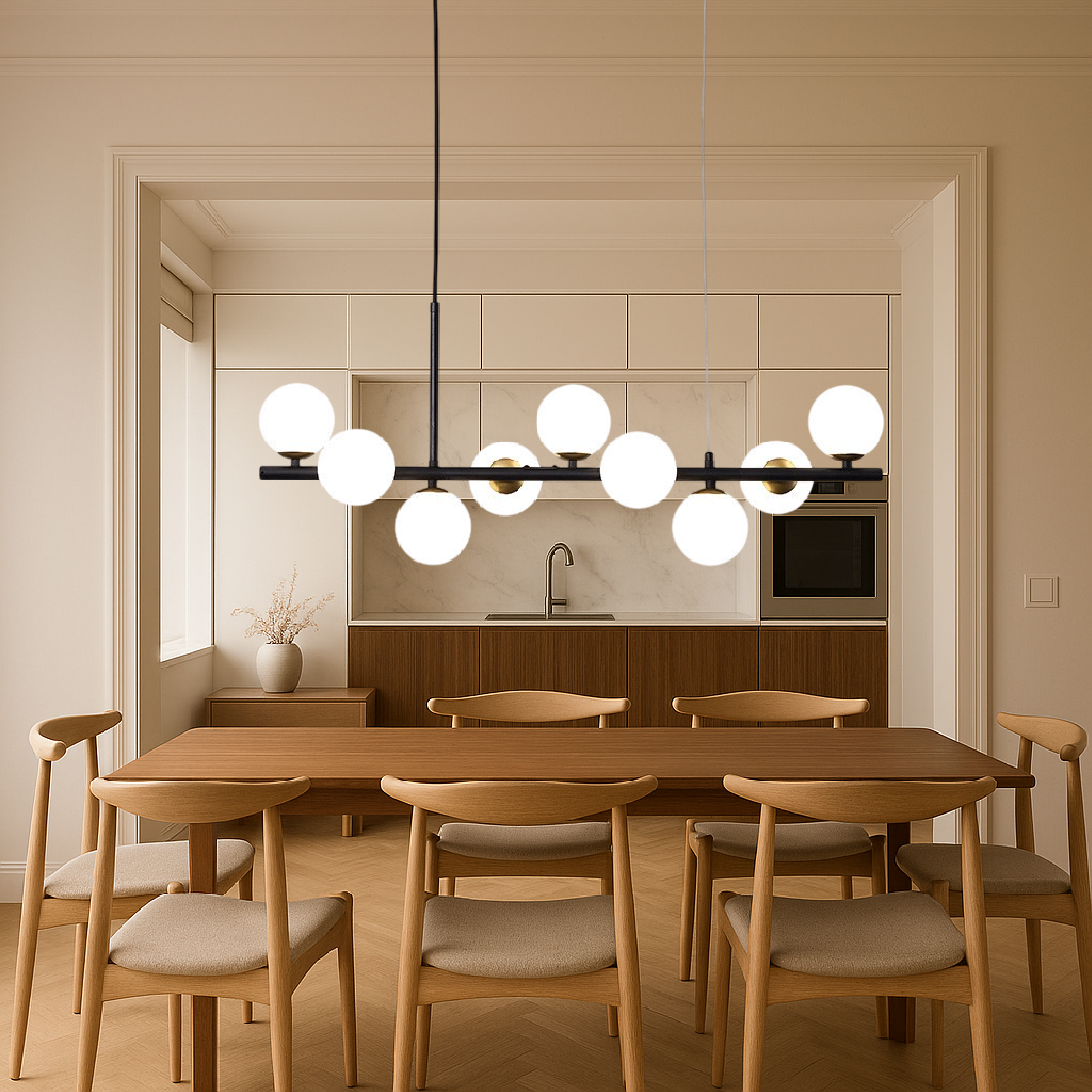 Modern Black Pendant Light for Stylish Dining Room