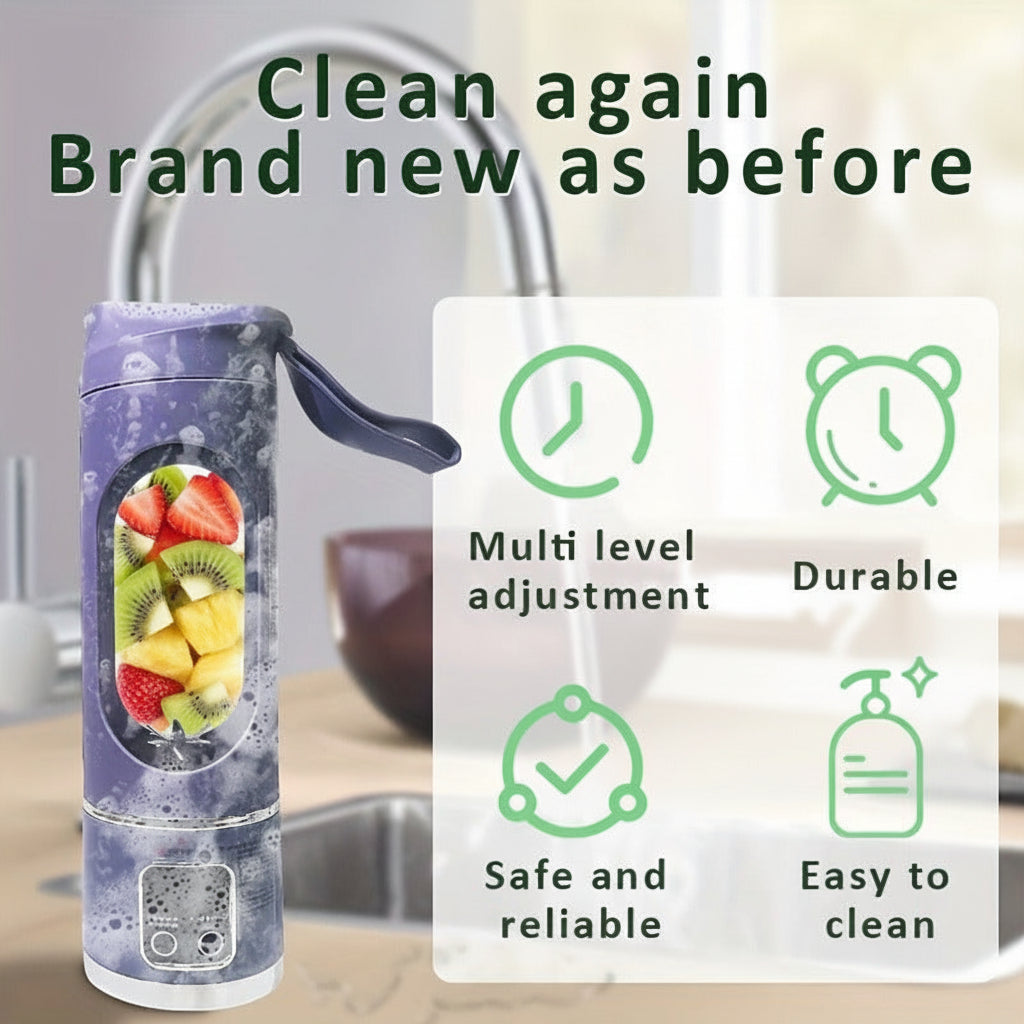 Portable Smoothie Maker Bottle with USB Rechargeable Blender Cup