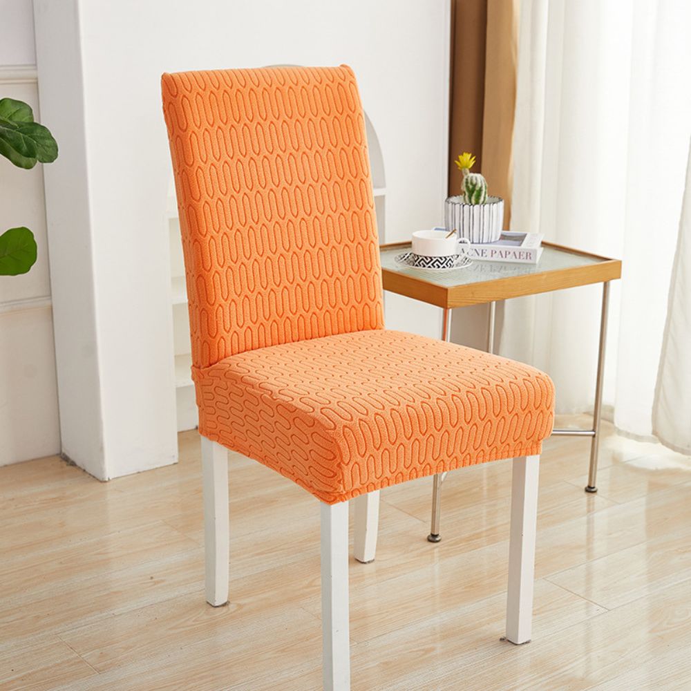 Stretch Jacquard Chair Cover with Pattern Design