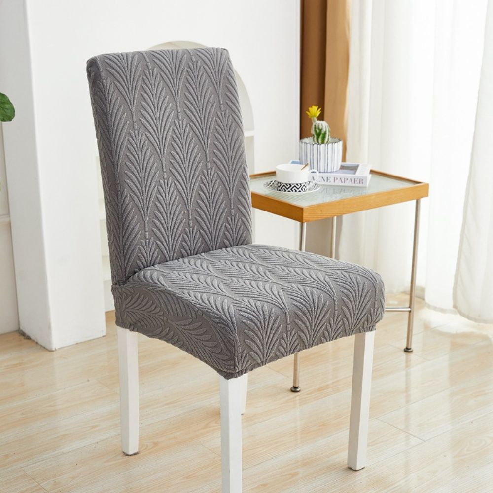 Stretch Jacquard Chair Cover with Pattern Design